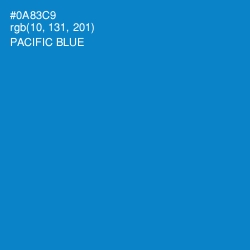 #0A83C9 - Pacific Blue Color Image